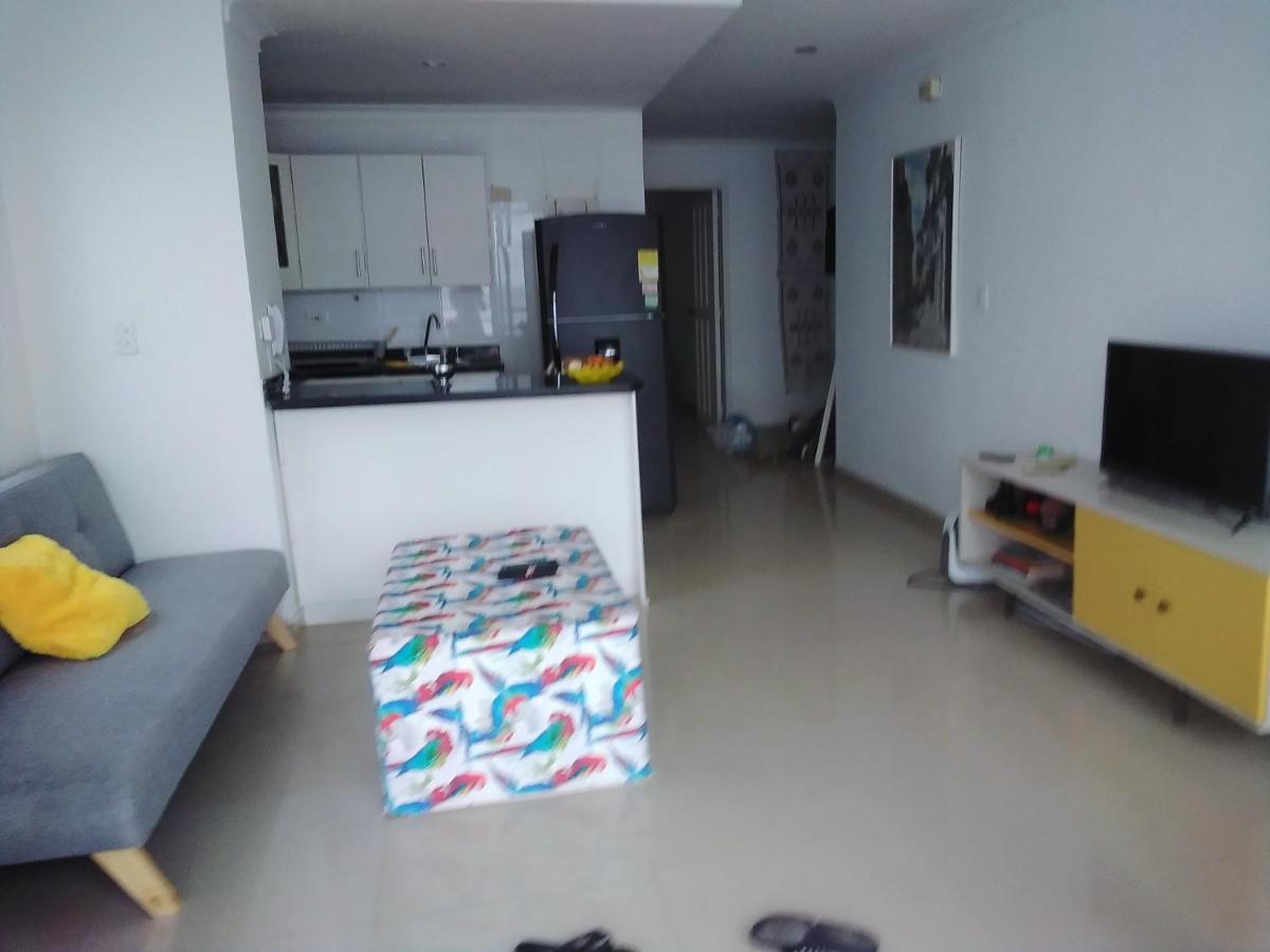 Apartamento , Vista A La Ciudad Antigua Y Playa Cartagena Luaran gambar